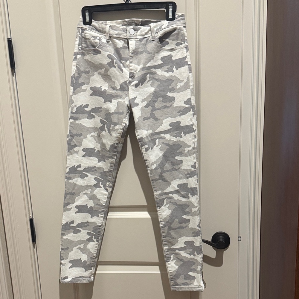 Camouflage Straight Leg Jeans